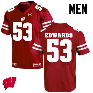 #53 T.J. Edwards University of Wisconsin Men College Jerseys Red