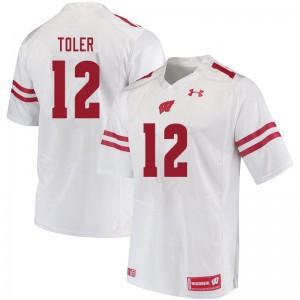 #12 Titus Toler University of Wisconsin Men Player Jerseys White