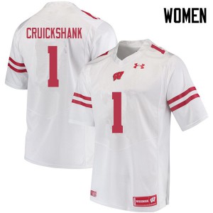 #1 Aron Cruickshank Wisconsin Women Stitch Jerseys White