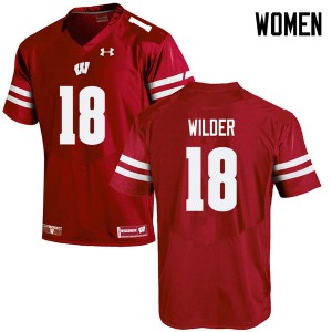 #18 Collin Wilder Badgers Women College Jersey Red