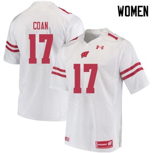 #17 Jack Coan University of Wisconsin Women Player Jerseys White