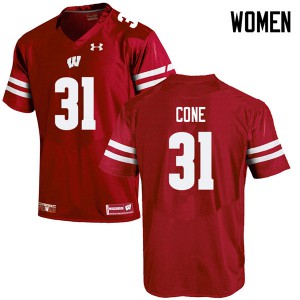 #31 Madison Cone Wisconsin Badgers Women University Jerseys Red