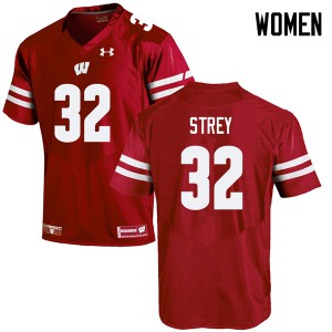 #32 Marty Strey Wisconsin Women NCAA Jersey Red