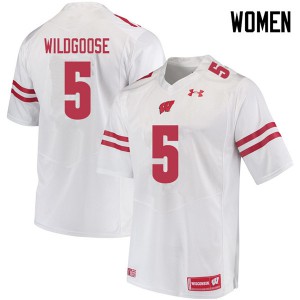 #5 Rachad Wildgoose Badgers Women College Jerseys White