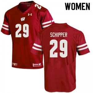 #29 Brady Schipper UW Women Player Jersey Red