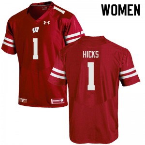 #1 Faion Hicks University of Wisconsin Women High School Jersey Red
