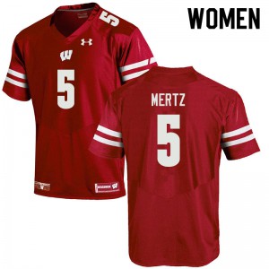 #5 Graham Mertz University of Wisconsin Women Official Jerseys Red