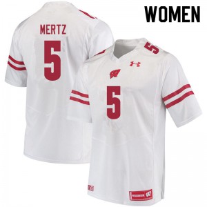 #5 Graham Mertz Wisconsin Women Stitched Jerseys White
