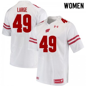 #49 Cam Large UW Women Football Jersey White