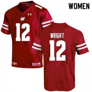 #12 Daniel Wright Wisconsin Women Official Jersey Red