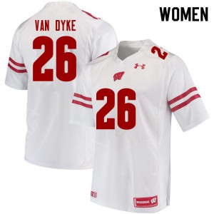 #26 Jack Van Dyke Wisconsin Women Stitch Jerseys White