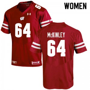 #64 Duncan McKinley Badgers Women NCAA Jerseys Red