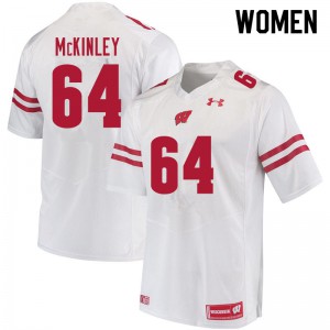 #64 Duncan McKinley University of Wisconsin Women College Jersey White