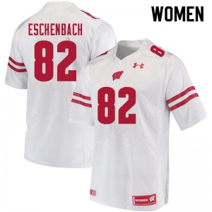 #82 Jack Eschenbach University of Wisconsin Women High School Jerseys White