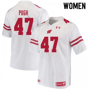 #47 Jack Pugh UW Women College Jersey White