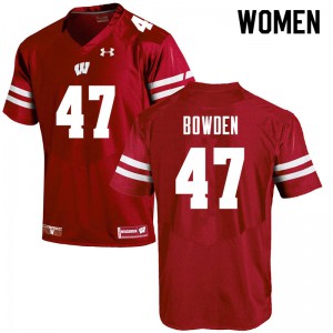 #47 Peter Bowden Badgers Women Football Jerseys Red