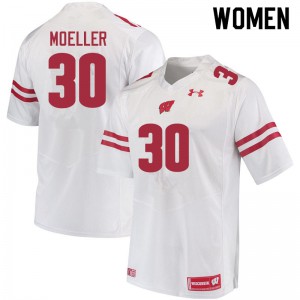 #30 Alex Moeller Badgers Women Player Jerseys White
