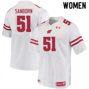 #51 Bryan Sanborn UW Women College Jersey White