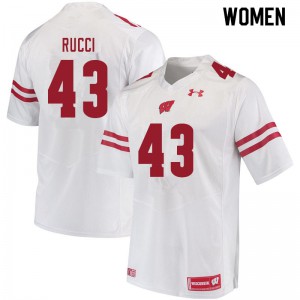 #43 Hayden Rucci Wisconsin Women University Jerseys White