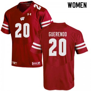 #20 Isaac Guerendo University of Wisconsin Women Player Jersey Red