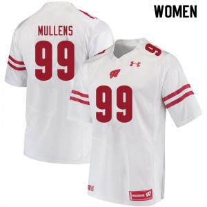 #99 Isaiah Mullens Badgers Women Football Jersey White
