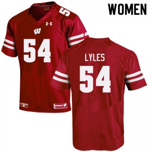 #54 Kayden Lyles UW Women College Jersey Red