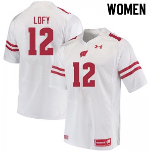 #12 Max Lofy Wisconsin Women University Jersey White