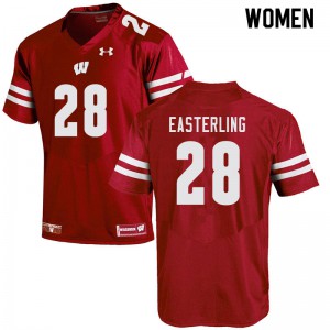 #28 Quan Easterling Wisconsin Badgers Women Official Jersey Red
