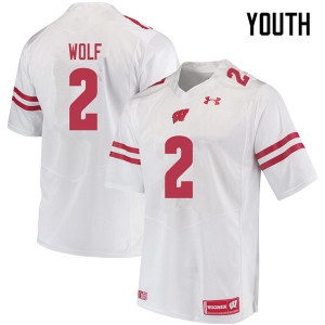#2 Chase Wolf Wisconsin Youth Alumni Jersey White