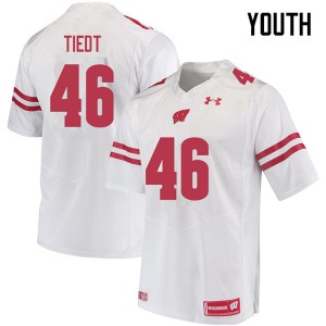 #46 Hegeman Tiedt Badgers Youth Player Jerseys White