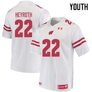#22 Jacob Heyroth Wisconsin Youth University Jersey White