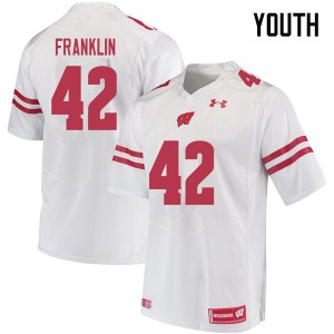 #42 Jaylan Franklin Wisconsin Youth Embroidery Jersey White