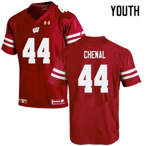 #44 John Chenal Badgers Youth Official Jersey Red