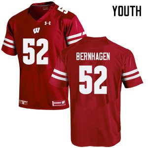 #52 Josh Bernhagen UW Youth Alumni Jersey Red