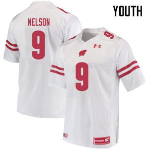 #9 Scott Nelson UW Youth Football Jerseys White