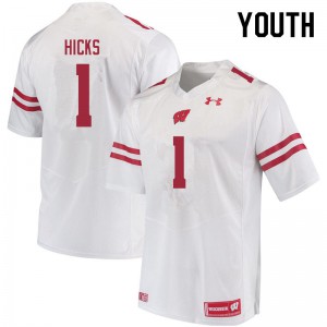 #1 Faion Hicks UW Youth Official Jersey White