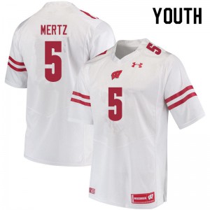#5 Graham Mertz UW Youth High School Jerseys White