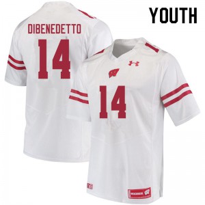 #14 Jordan DiBenedetto Badgers Youth Player Jersey White