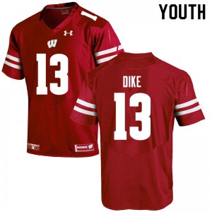 #13 Chimere Dike Wisconsin Youth University Jersey Red