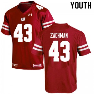 #43 Preston Zachman Wisconsin Youth Alumni Jerseys Red