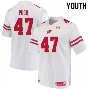 #47 Jack Pugh UW Youth Embroidery Jersey White