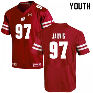 #97 Mike Jarvis Wisconsin Badgers Youth NCAA Jerseys Red