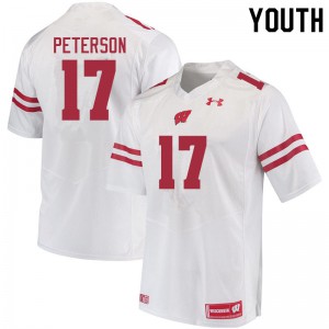 #17 Darryl Peterson University of Wisconsin Youth Player Jersey White