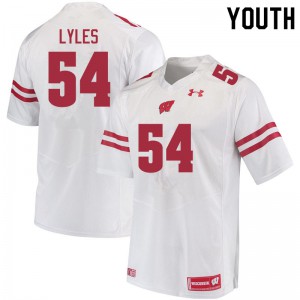#54 Kayden Lyles UW Youth Player Jersey White