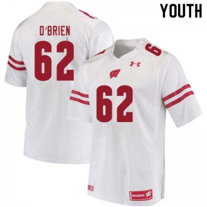 #62 Logan O'Brien Badgers Youth College Jersey White