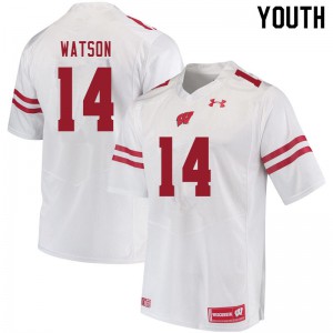 #14 Nakia Watson Wisconsin Badgers Youth NCAA Jerseys White