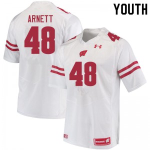 #48 Owen Arnett Badgers Youth University Jersey White