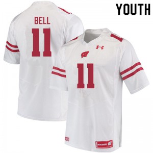 #11 Skyler Bell Wisconsin Youth University Jerseys White