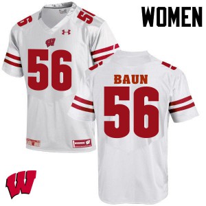 #56 Zack Baun University of Wisconsin Women Stitched Jersey White